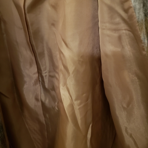 Nine West Faux Wool Zipper Plaid Coat - Picture 3 of 11